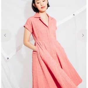 Gorgeous Nikki Chasin Midi crinkle dress Dress - Tan